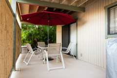 Covered, private lanai